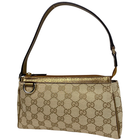 Gucci Handbags - Gucci GG handbag Clutch Abbey canvas beige gold